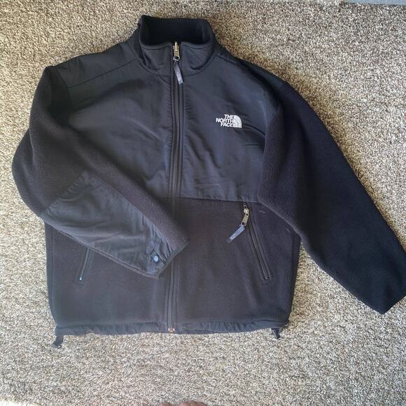 The North Face black polartec zip up jacket youth large - Picture 1 of 4
